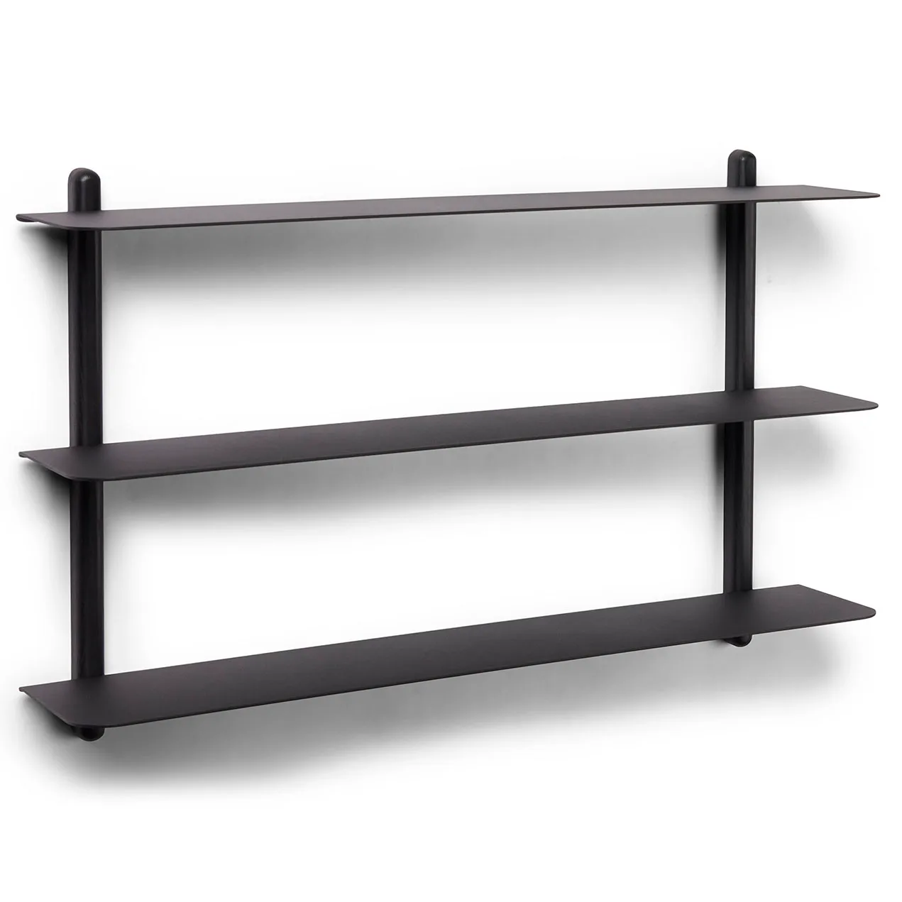 Nivo shelf A, Black-stained ash room-black Gejst