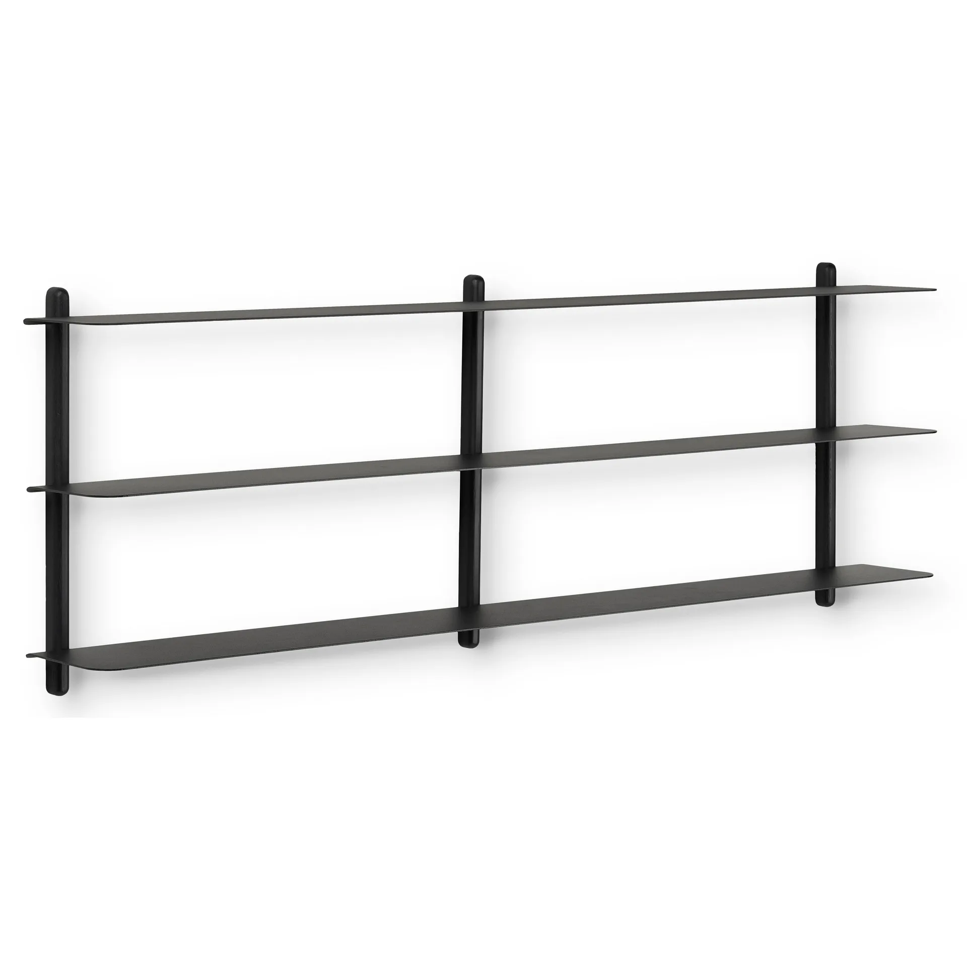 Nivo shelf D, Dark-stained ash-black Gejst