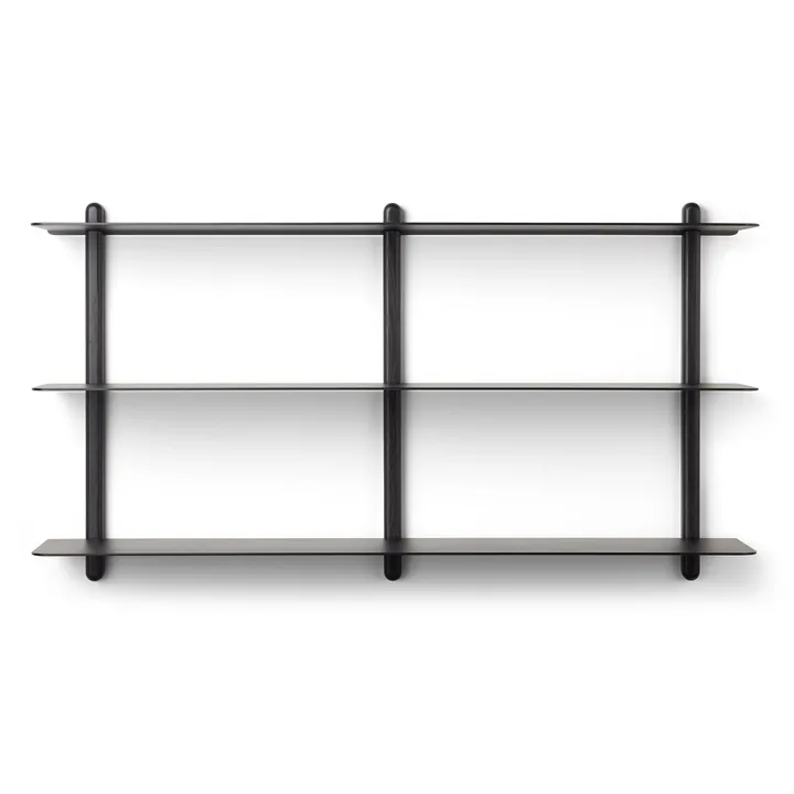 Nivo shelf D large - Dark-stained ash-black - Gejst