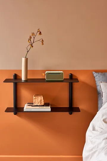Nivo shelf F large - Black oiled ash-black - Gejst