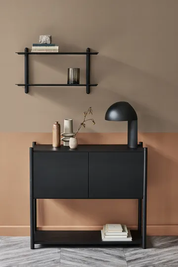 Nivo shelf F large - Black oiled ash-black - Gejst