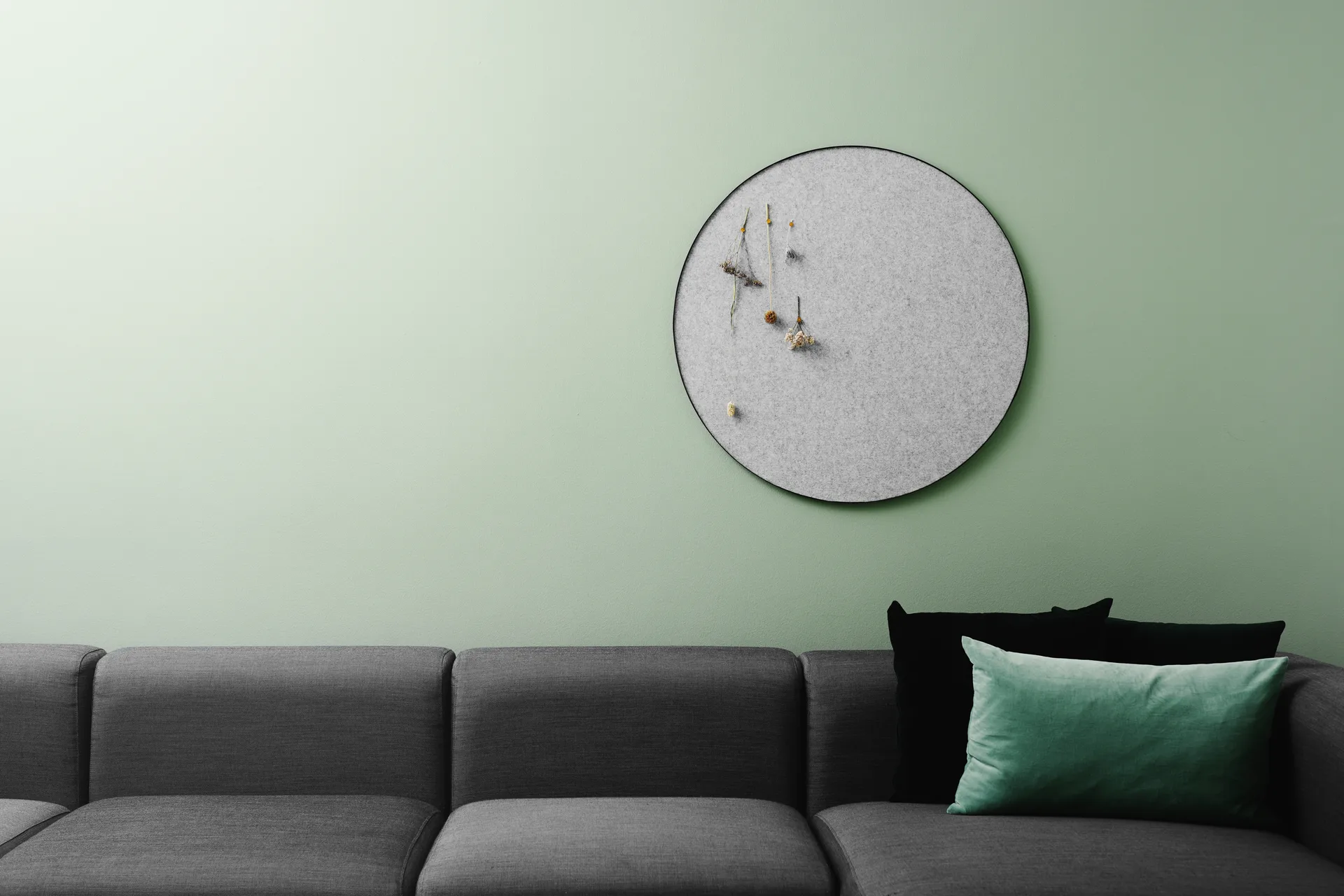 Retell pinboard Ø80 cm, Light grey Gejst