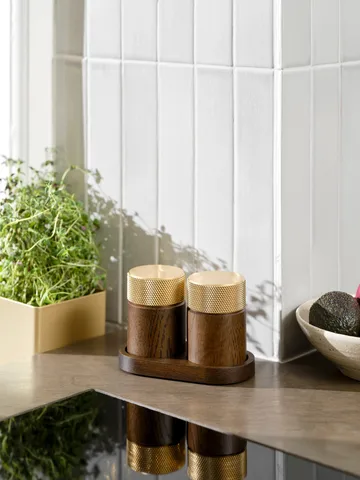 Sina salt and pepper mill 6 cm - Dark ash-brass - Gejst
