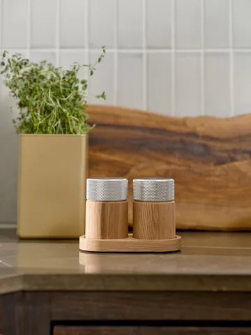 Sina salt and pepper mill 6 cm - Oak-steel - Gejst