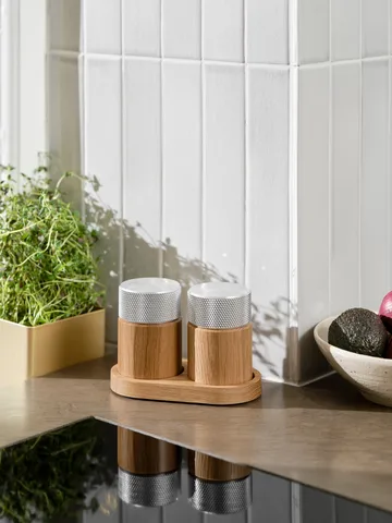 Sina salt and pepper mill 6 cm - Oak-steel - Gejst