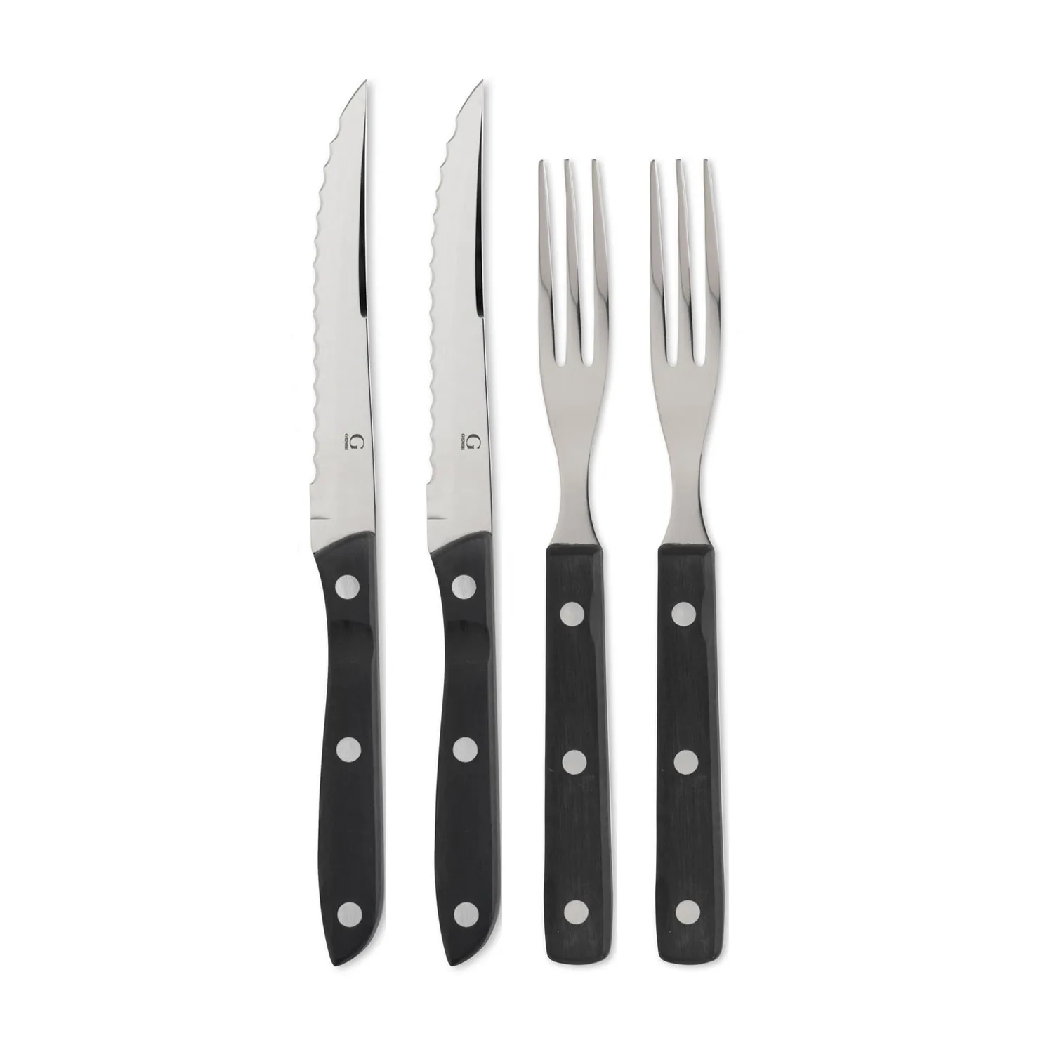 Old Farmer cutlery black, set with 4 pcs Gense