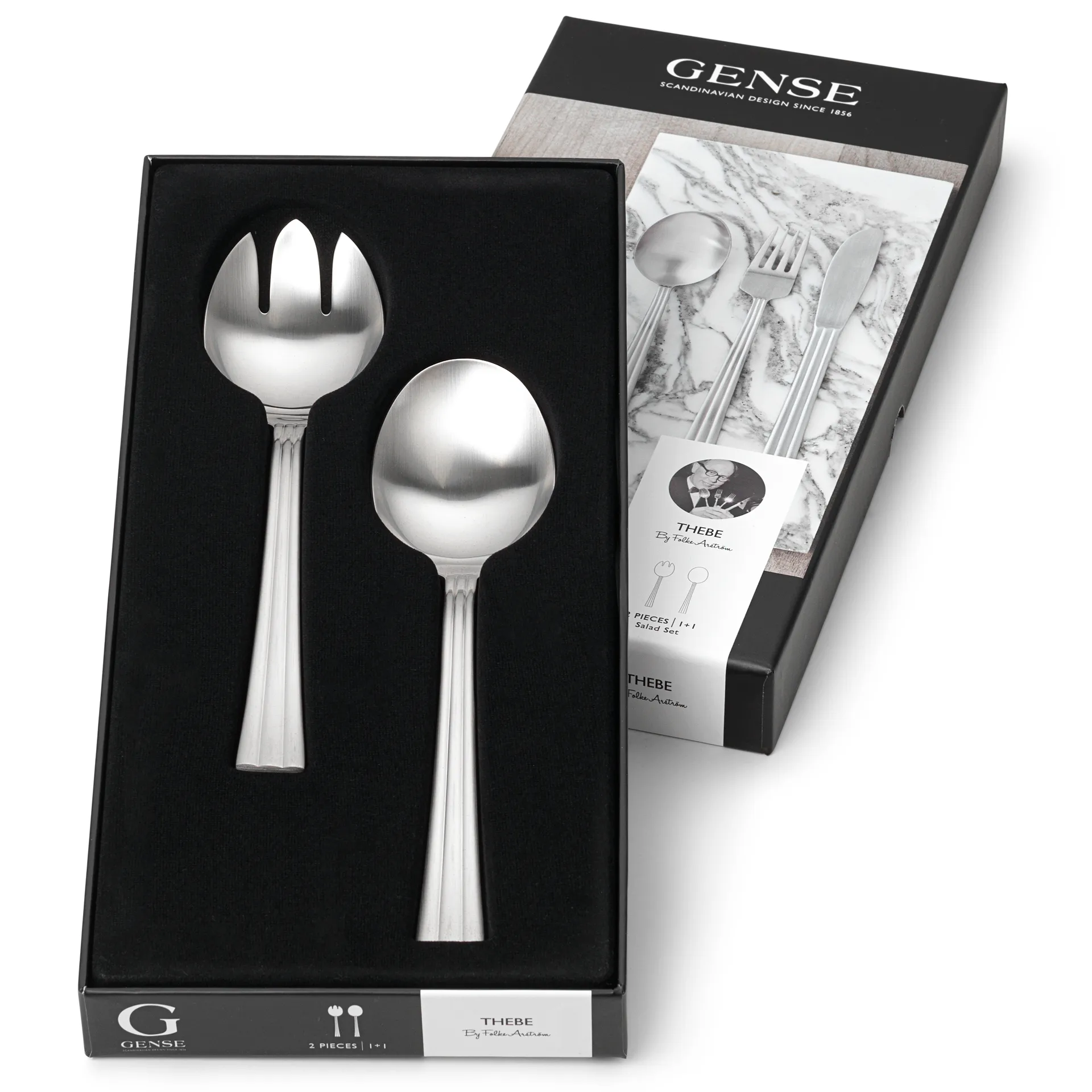 Thebe salad and serving cutlery, 2 pieces Gense
