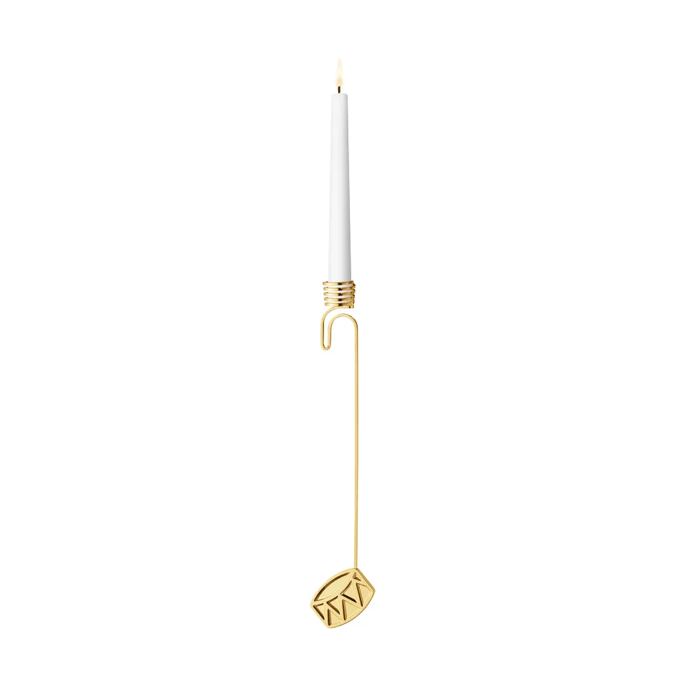 2026 candleholder, Drum, gold Georg Jensen