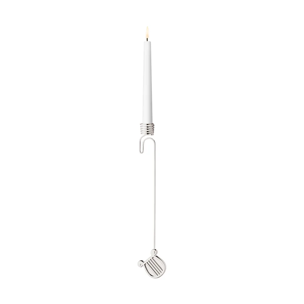 2026 candleholder, Harpa, palladium Georg Jensen