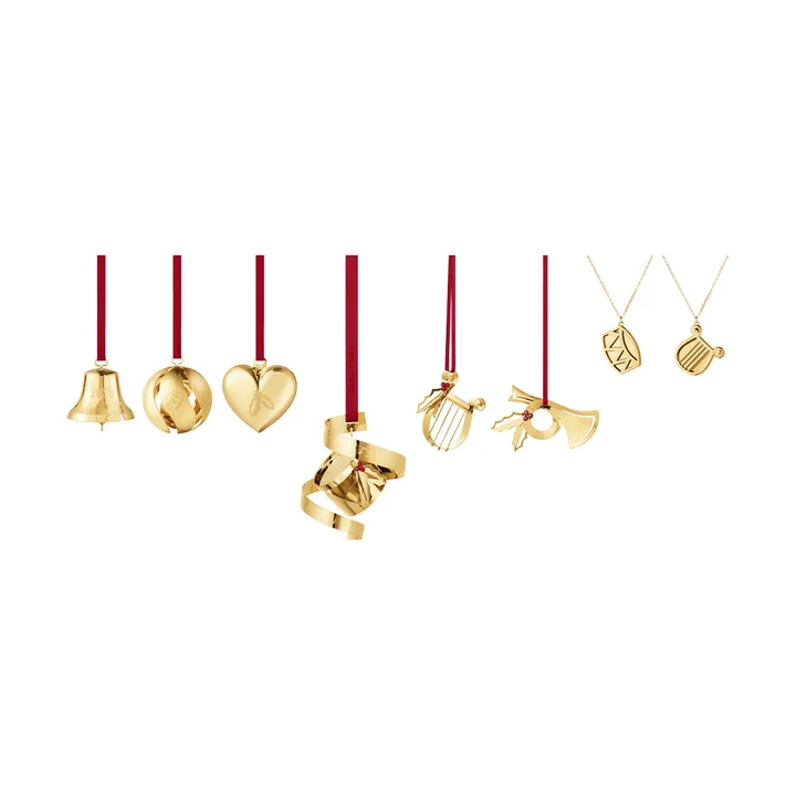 2026 ornament set - Gold, 8 pieces - Georg Jensen