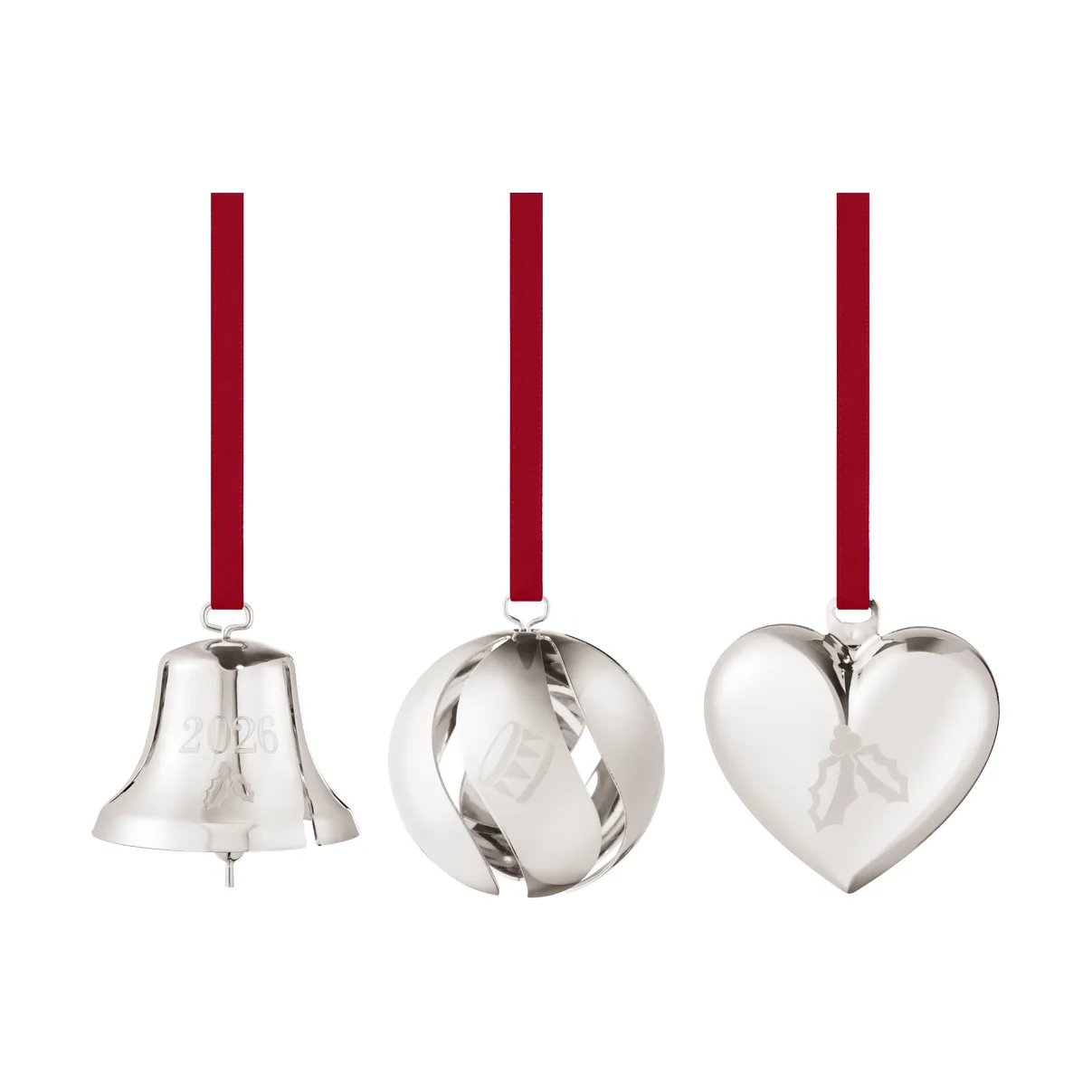 2026 ornament set, Palladium, 3 pieces Georg Jensen