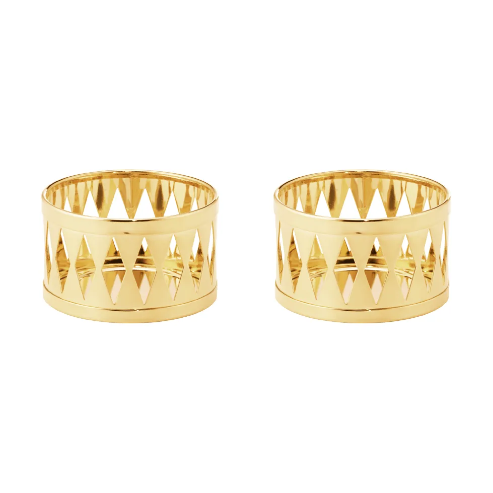 2026 tealight holder, Gold, 2-pack Georg Jensen