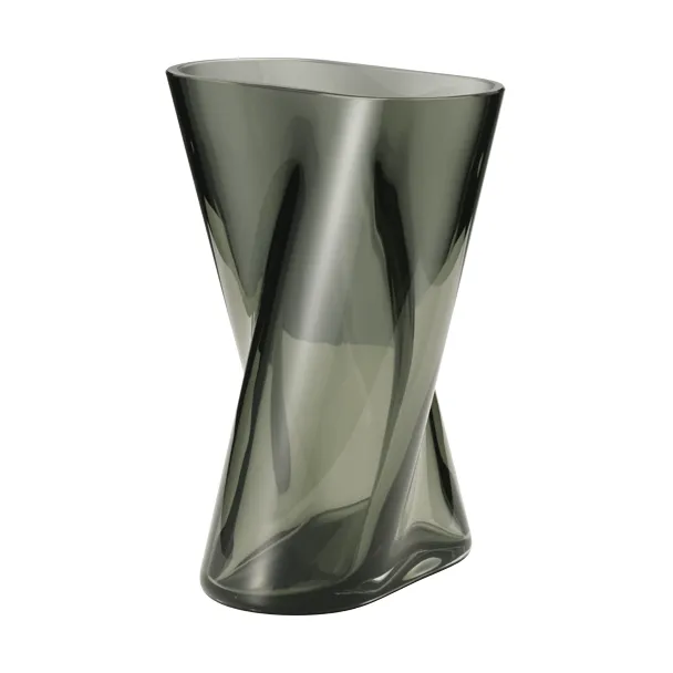 Lituus glass vase, Gray, small Georg Jensen