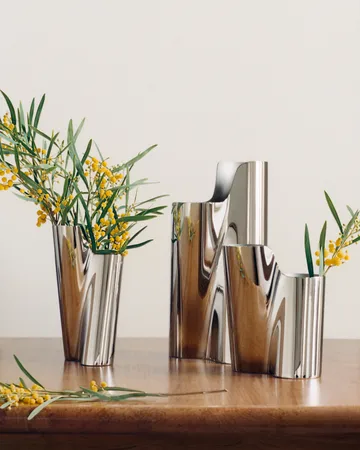 Lituus vase - Stainless steel, small - Georg Jensen