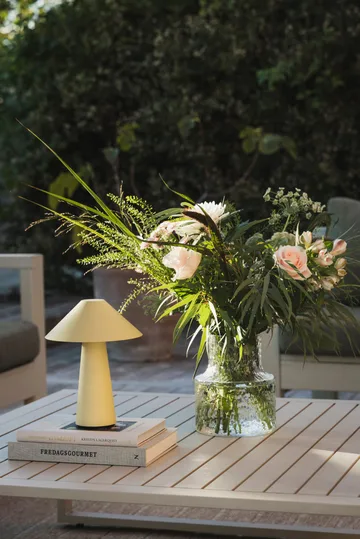 Cannes portable table lamp - Oat yellow - Globen Lighting