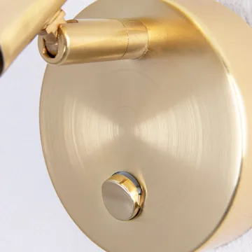 Clark 1 wall lamp - Brushed brass - Globen Lighting