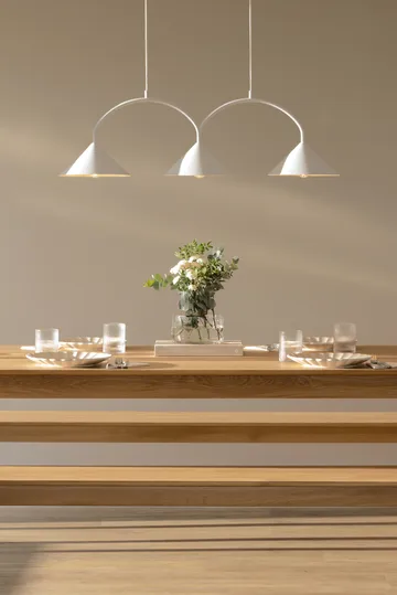 Curve pendant lamp 3 - White - Globen Lighting