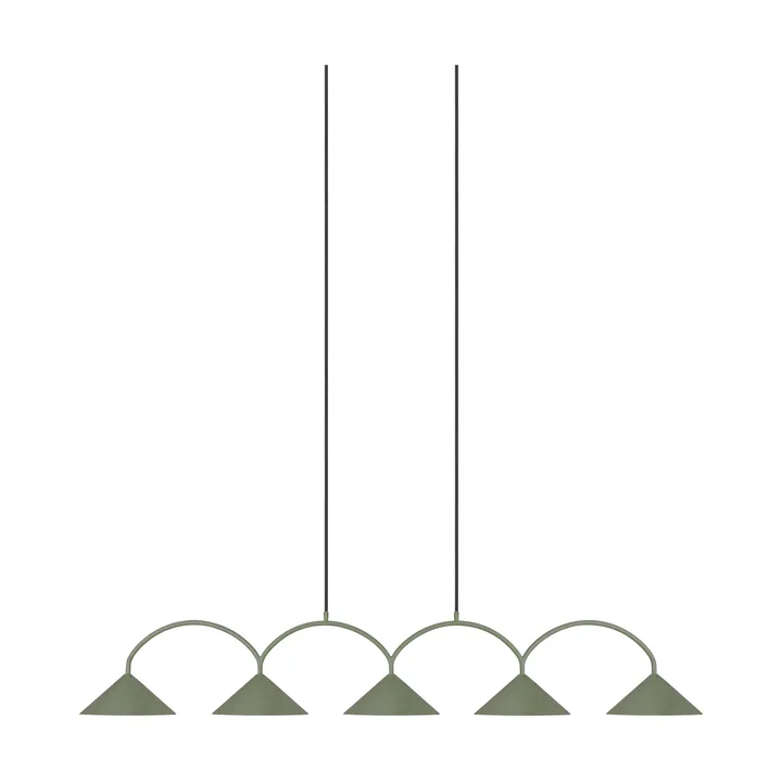 Curve pendant lamp 5 - Green - Globen Lighting