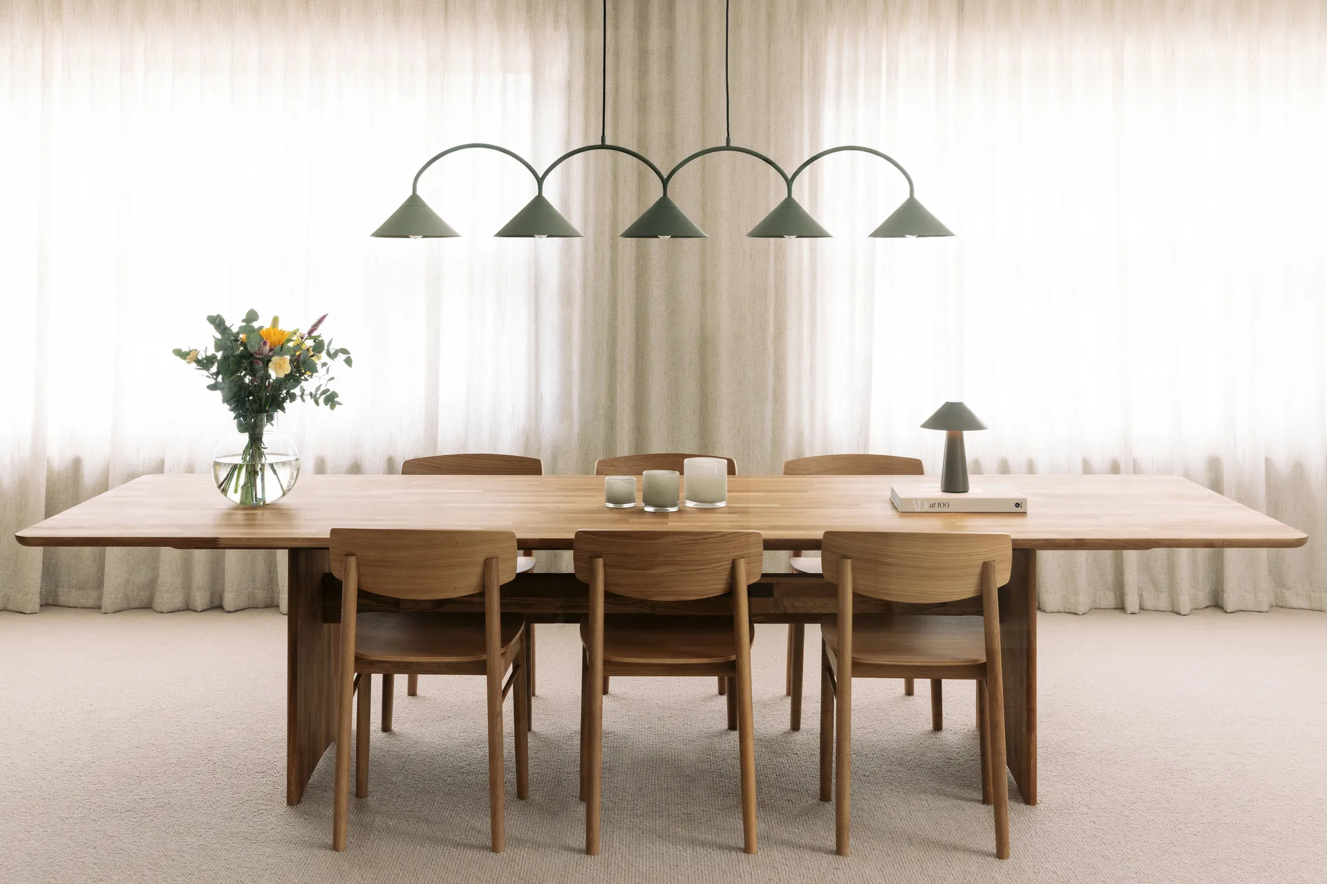 Curve pendant lamp 5, Green Globen Lighting