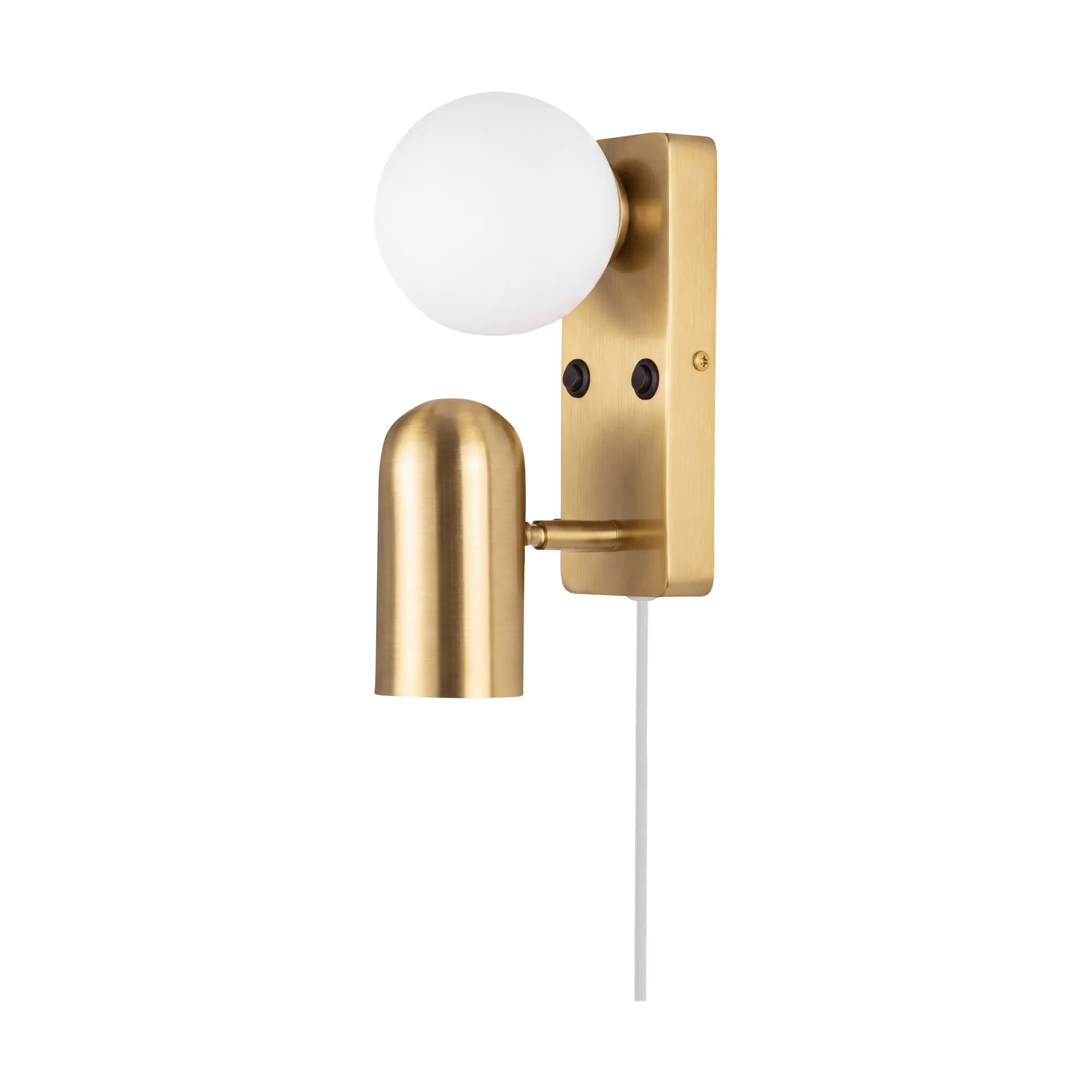 Doppio wall lamp, Brushed brass Globen Lighting