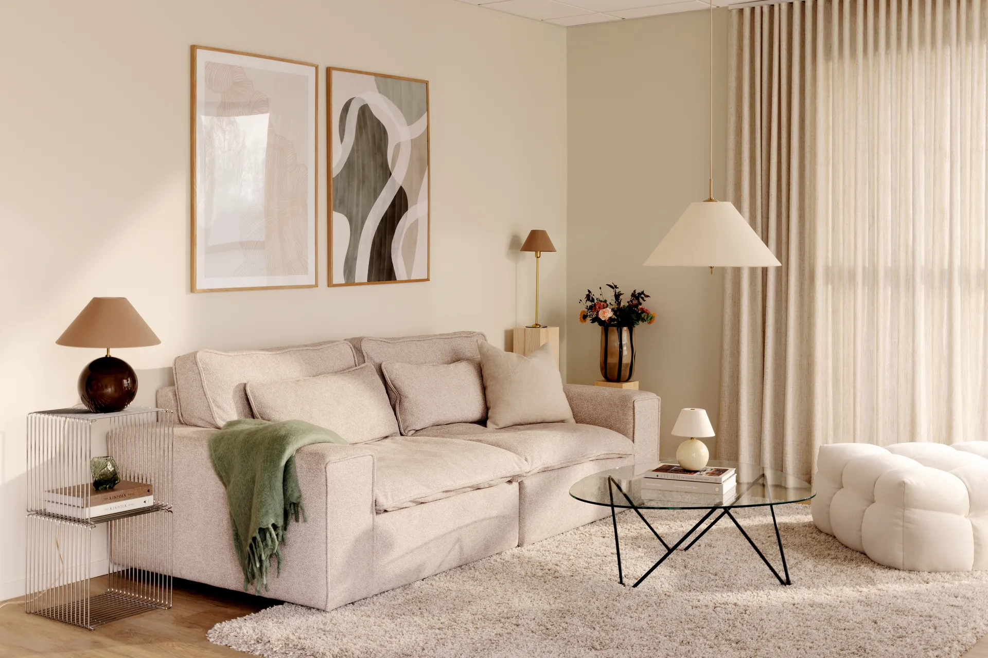 Iris pendant 50, Cream Globen Lighting
