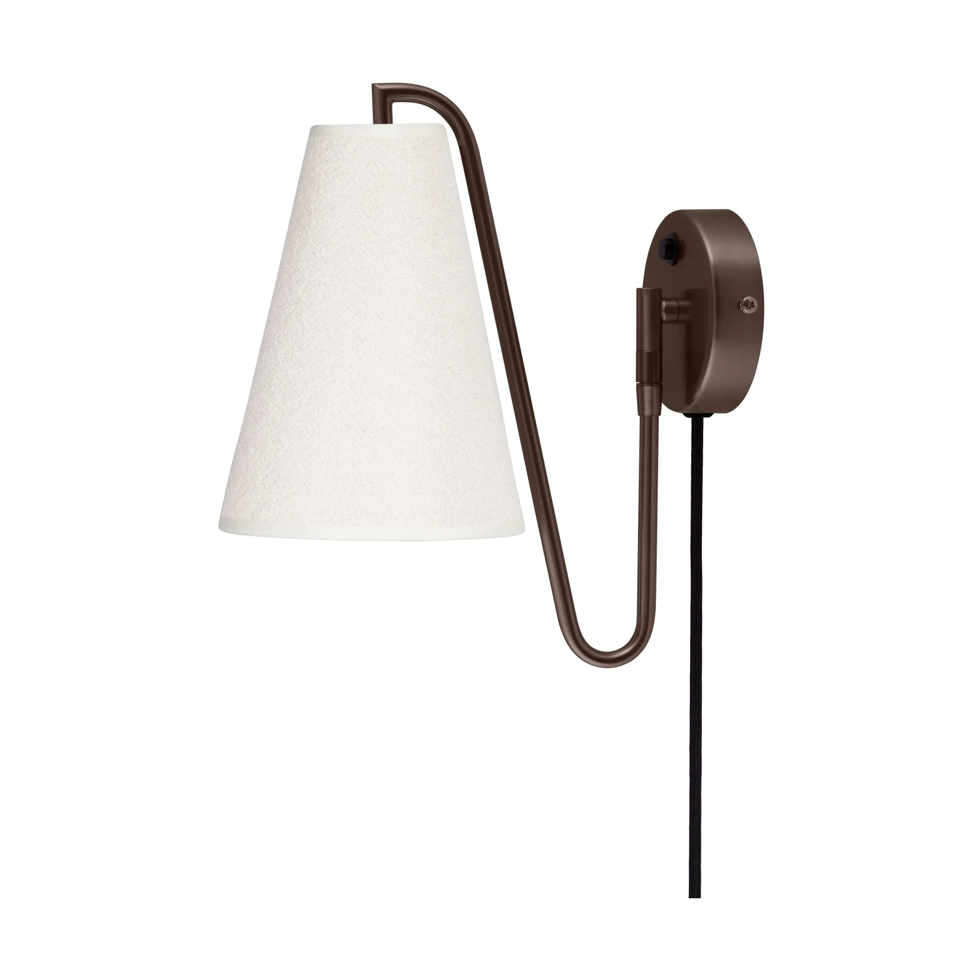 Lou wall lamp, Bouclé white-bronze Globen Lighting