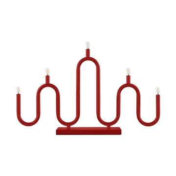 Noel 5 advent candle - Red - Globen Lighting