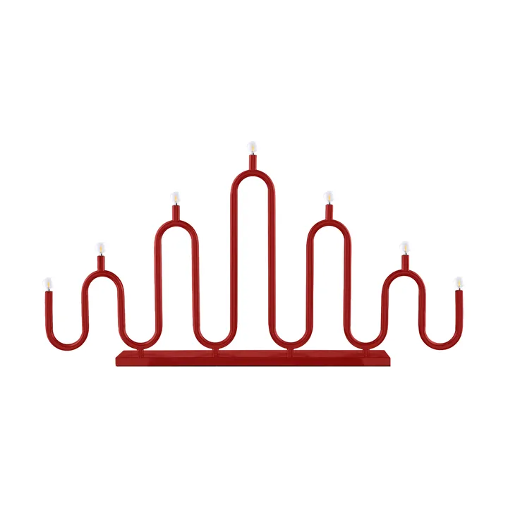 Noel 7 advent candle - Red - Globen Lighting