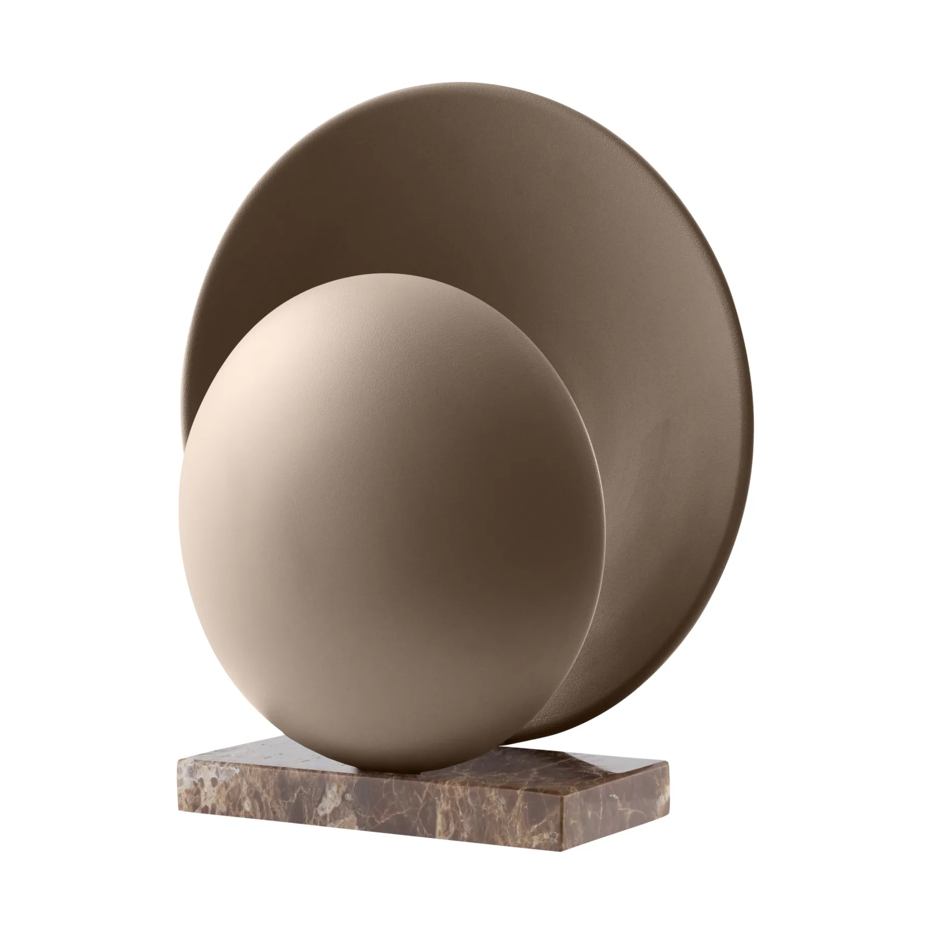 Orbit table lamp, Mocha, brown marble Globen Lighting
