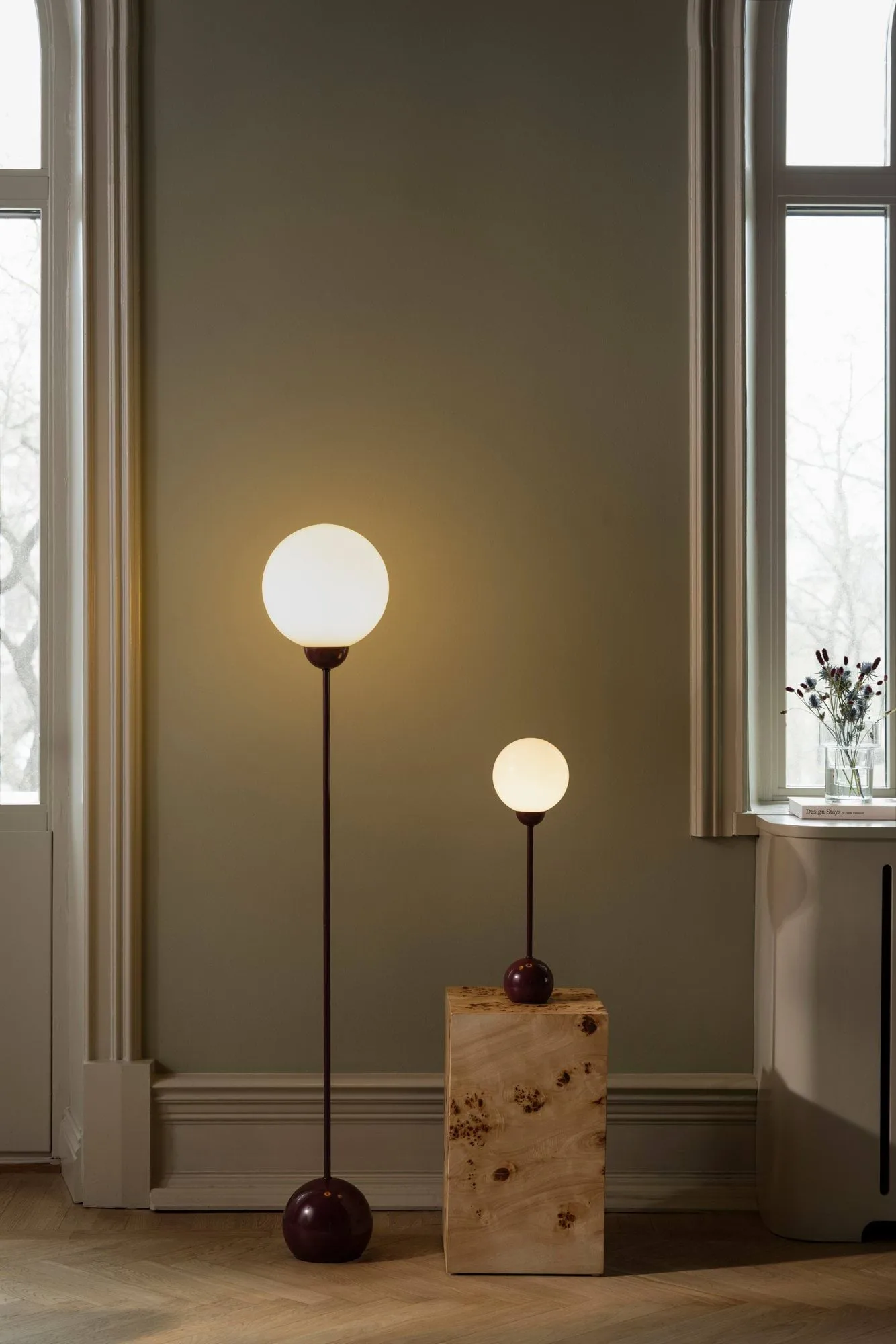 Ripley table lamp, Burgundy (red), 52 cm Globen Lighting