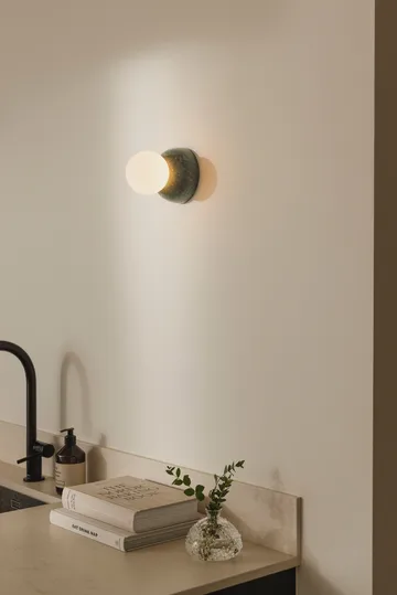 Torrano wall lamp/ceiling lamp 13 cm - Dark green marble - Globen Lighting