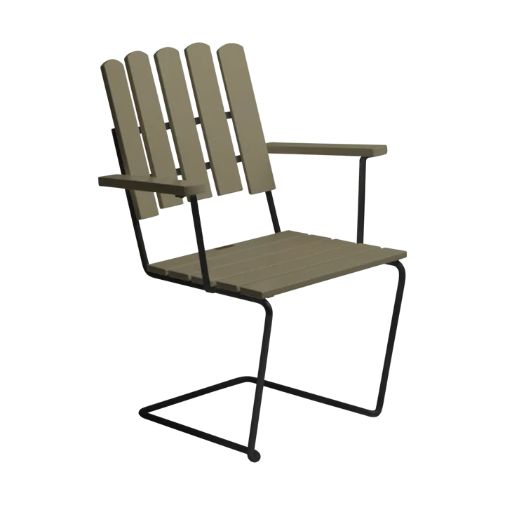 A2 armchair - Light green oak-black - Grythyttan Stålmöbler