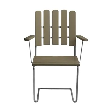 A2 armchair - Light green oak-hot-dip galvanized stand - Grythyttan Stålmöbler