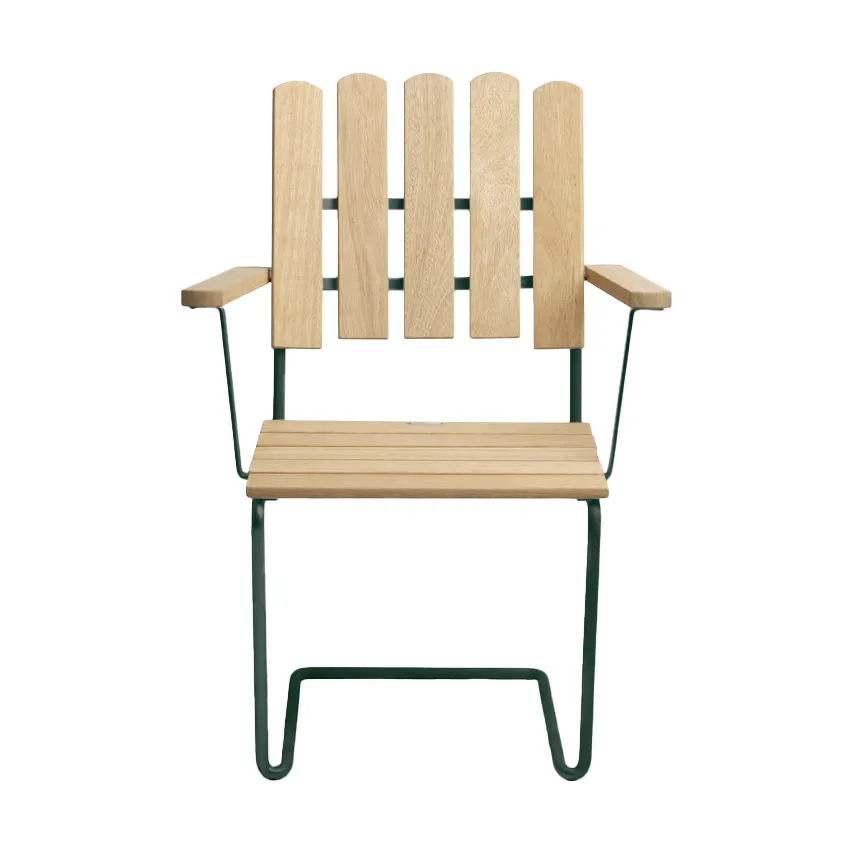 A2 armchair, Oiled pine-green Grythyttan Stålmöbler