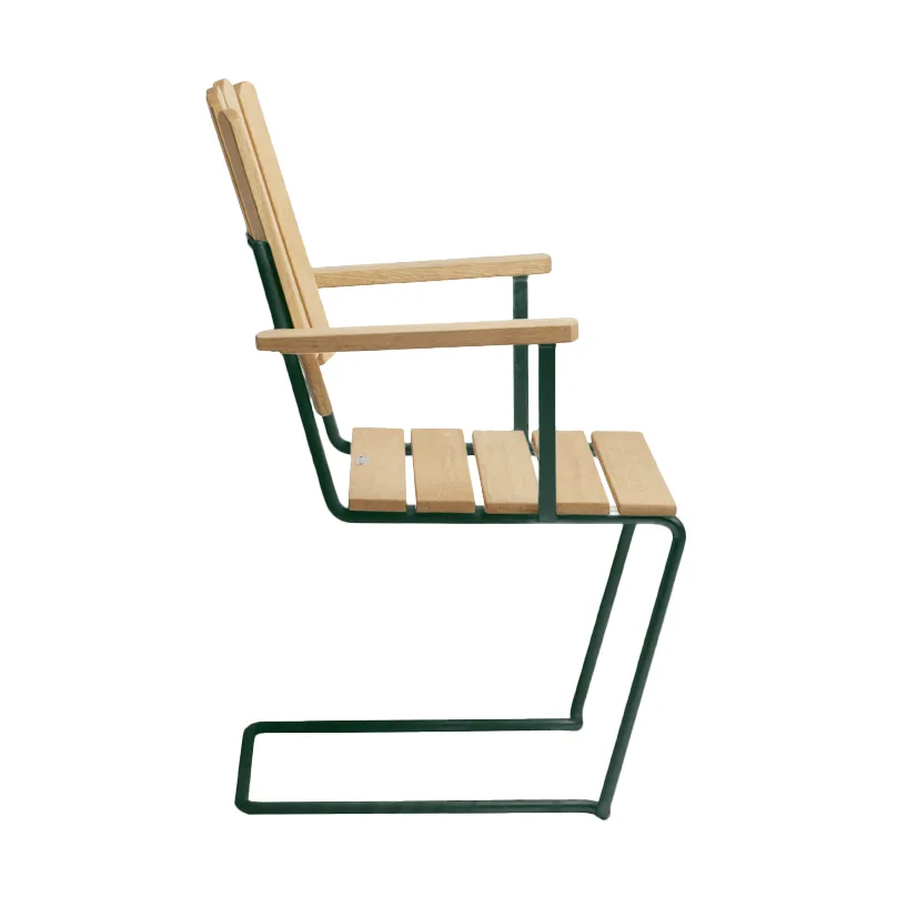 A2 armchair, Oiled pine-green Grythyttan Stålmöbler