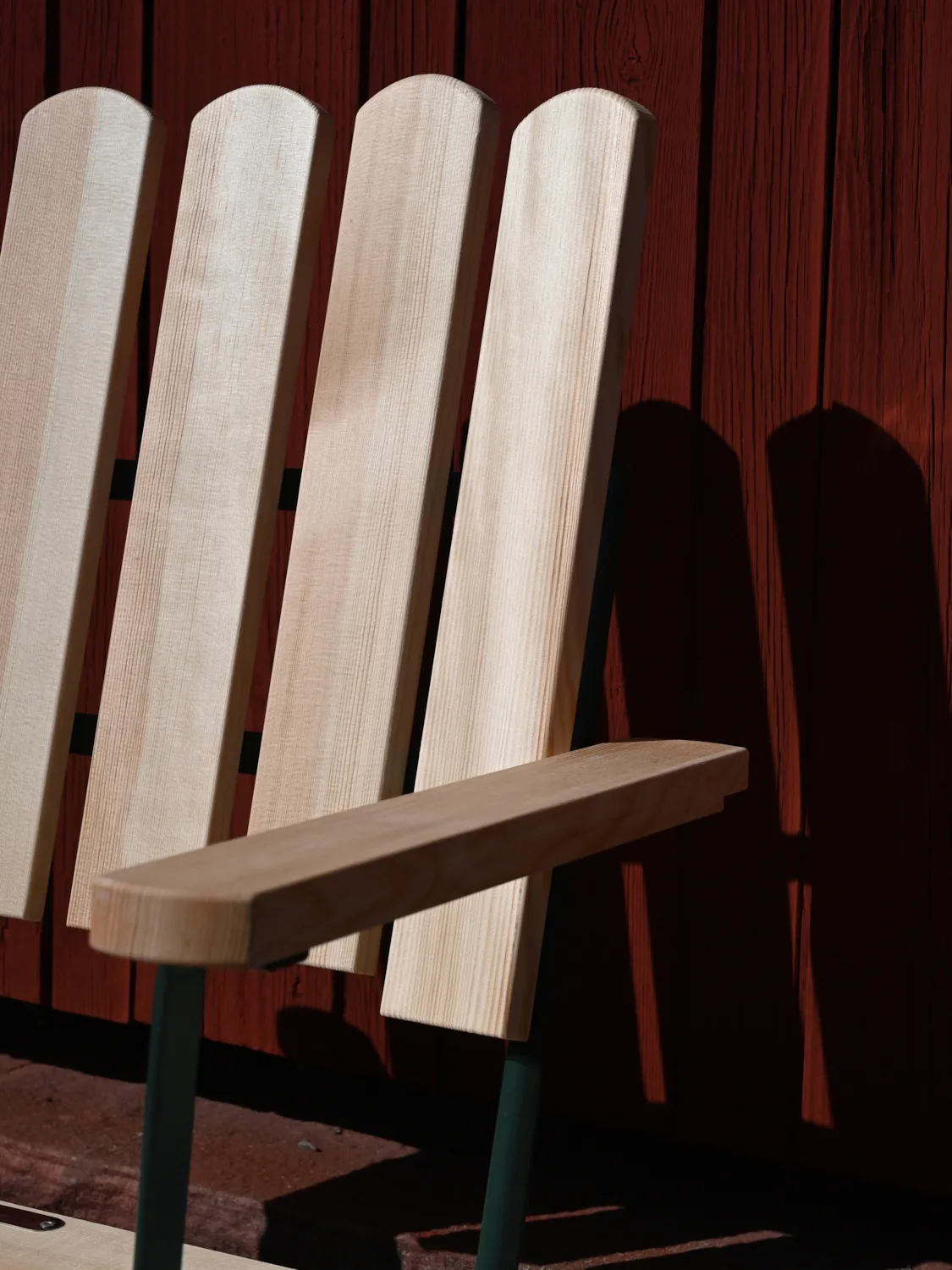 A2 armchair, Oiled pine-green Grythyttan Stålmöbler