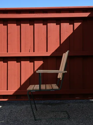 A2 armchair - Oiled pine-green - Grythyttan Stålmöbler