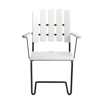 A2 armchair - White lacquered oak-black - Grythyttan Stålmöbler