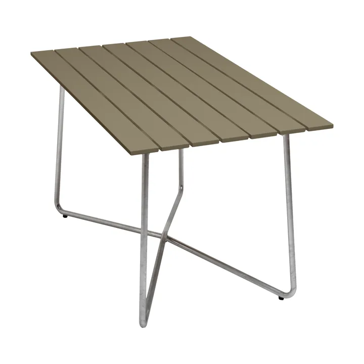 B25A table - Light green oak-hot galvanized - Grythyttan Stålmöbler