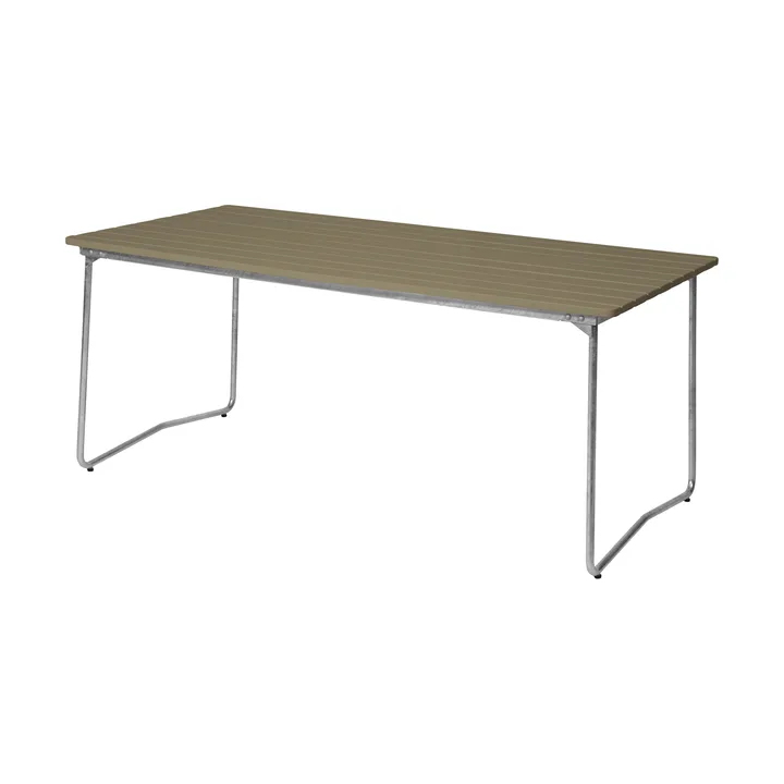 B31 dining table - Light green oak-hot galvanized - Grythyttan Stålmöbler