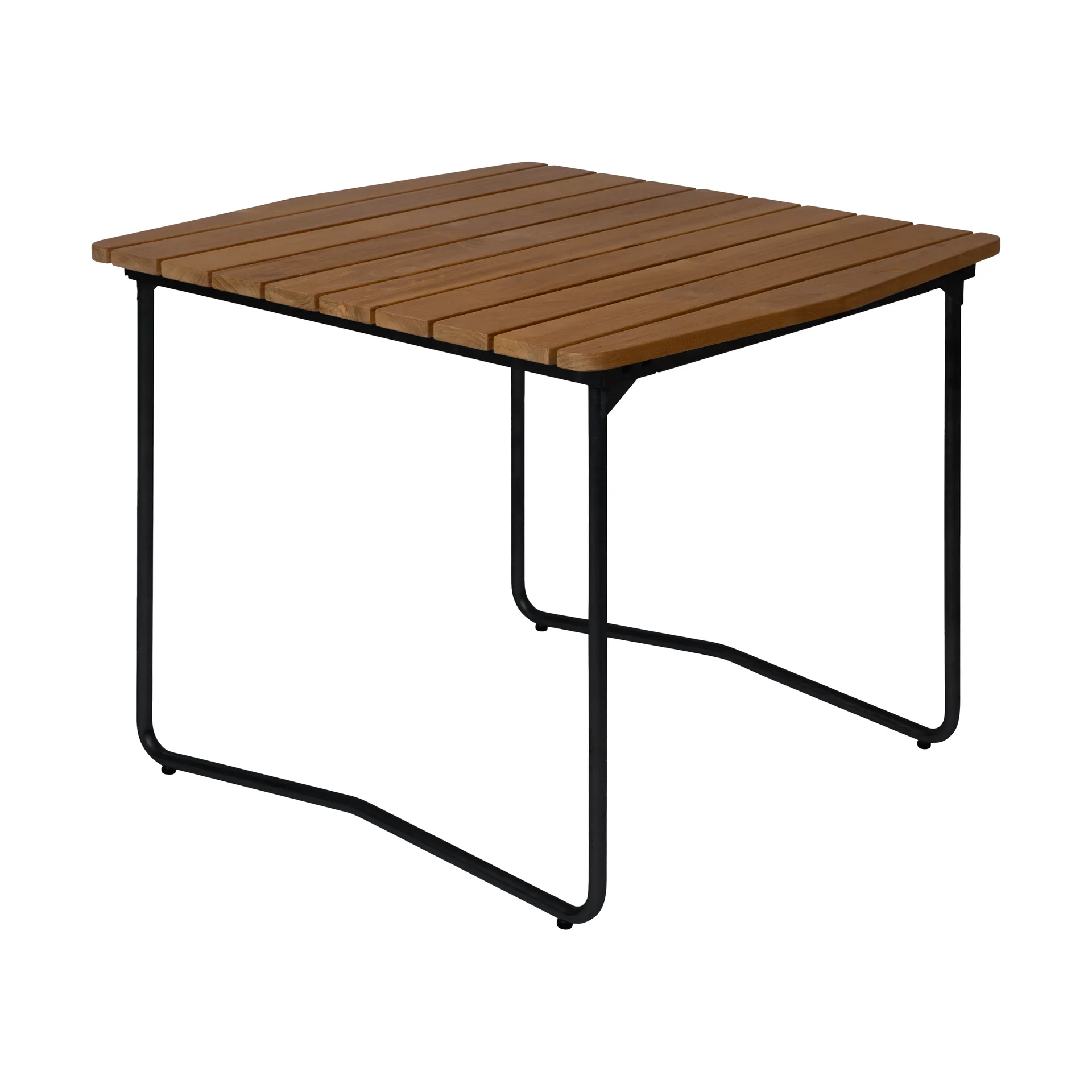 B31 dining table, Untreated teak-black Grythyttan Stålmöbler