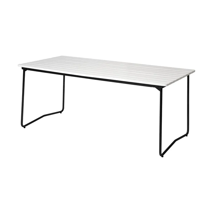 B31 dining table - White lacquered oak-black - Grythyttan Stålmöbler