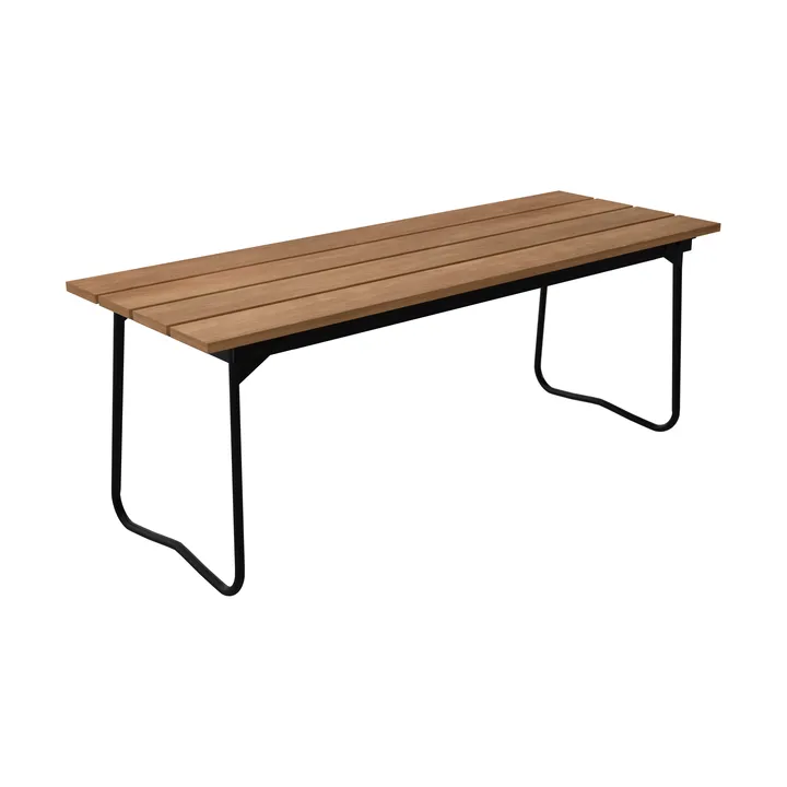 Bänk 8 bench - Teak-black steel frame - Grythyttan Stålmöbler