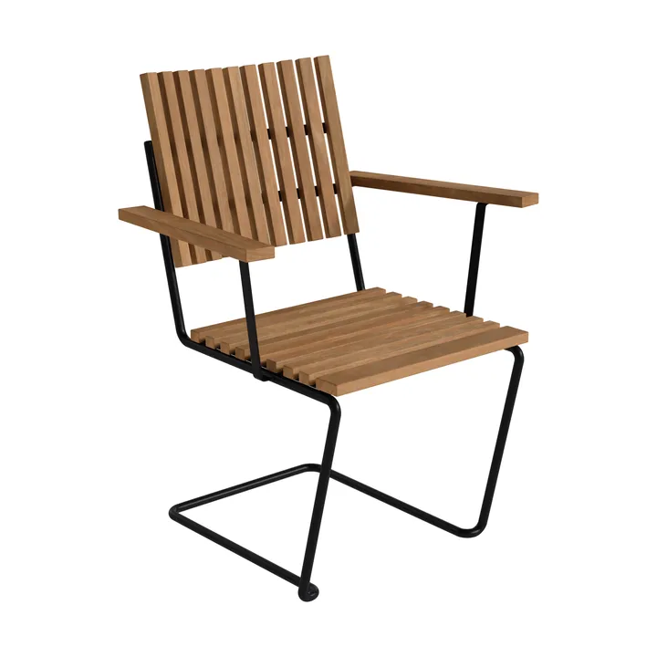 Bovik armchair - Teak-hot-dip galvanized frame - Grythyttan Stålmöbler