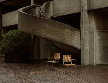 Bovik armchair - Teak-hot-dip galvanized frame - Grythyttan Stålmöbler