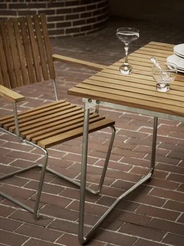 Bovik armchair - Teak-hot-dip galvanized frame - Grythyttan Stålmöbler