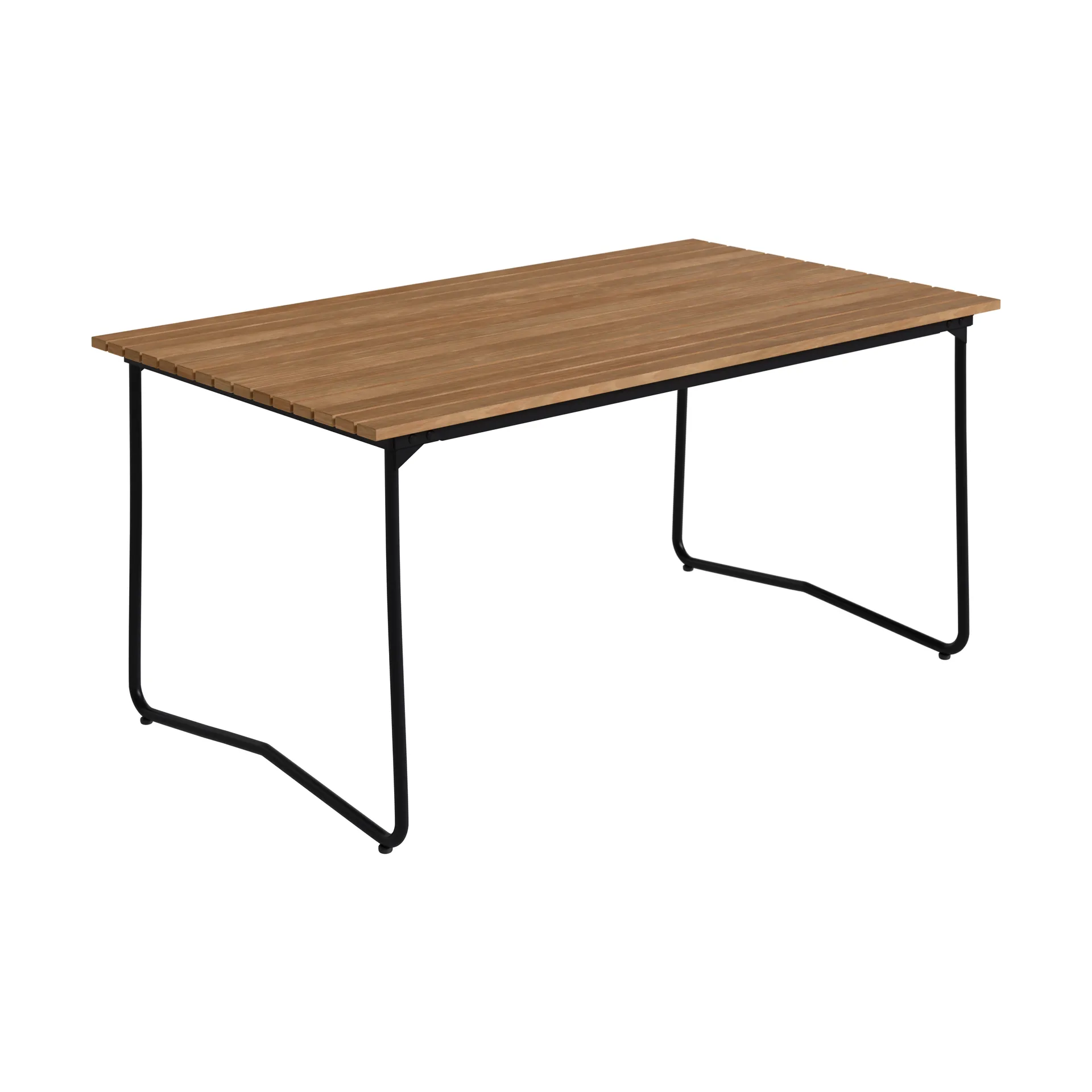 Bovik table, Teak-black steel frame, 150x92 cm Grythyttan Stålmöbler