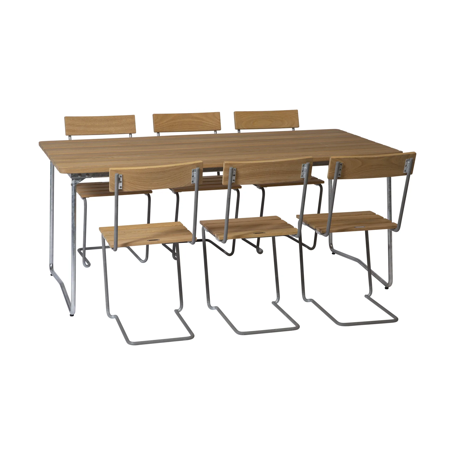 Grythyttan dining set B31 + 6 pcs Chair 1 oiled oak,  Grythyttan Stålmöbler