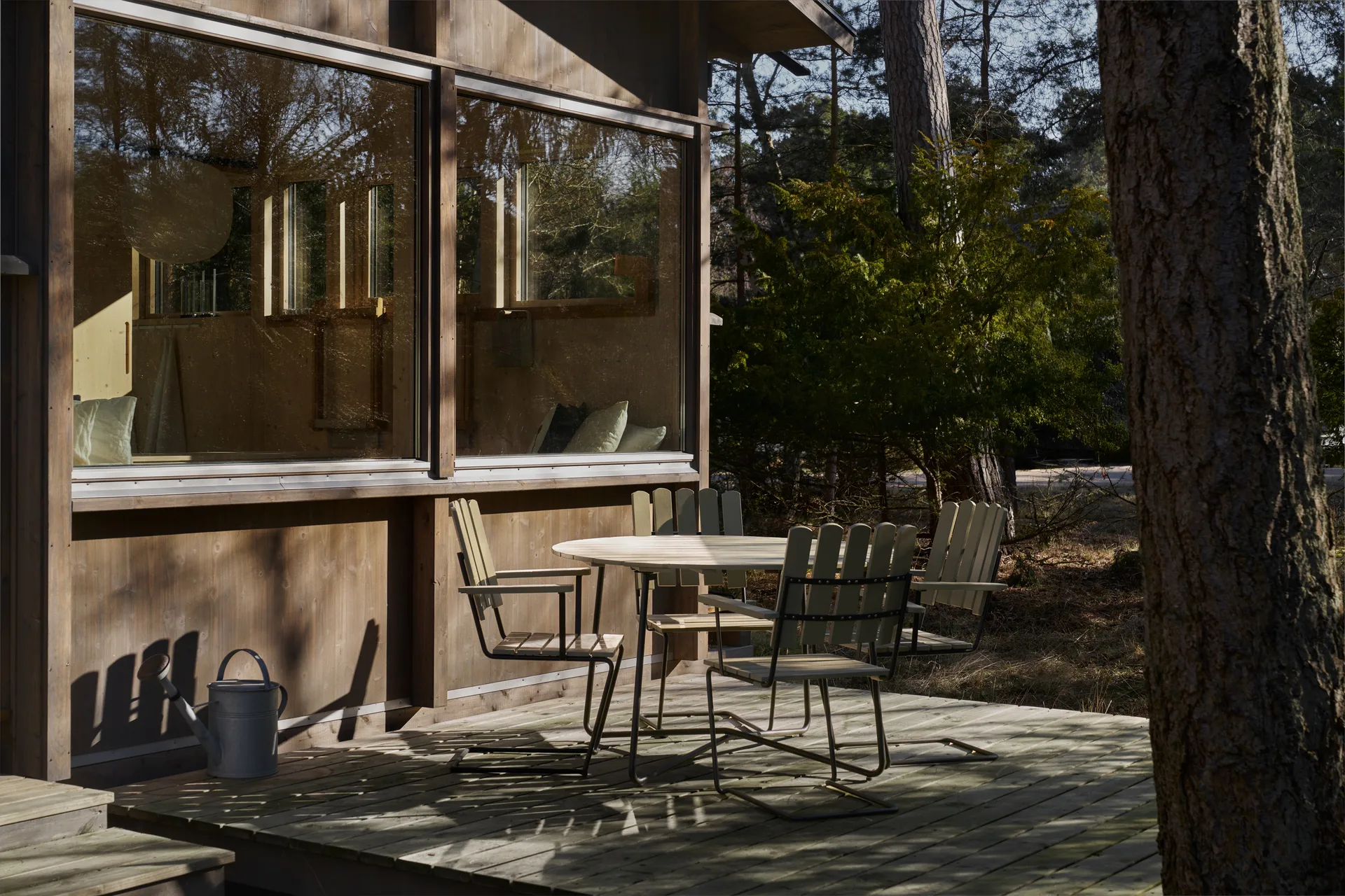 Grythyttan furniture cover, 9A dining table 100/120 cm + chairs Grythyttan Stålmöbler
