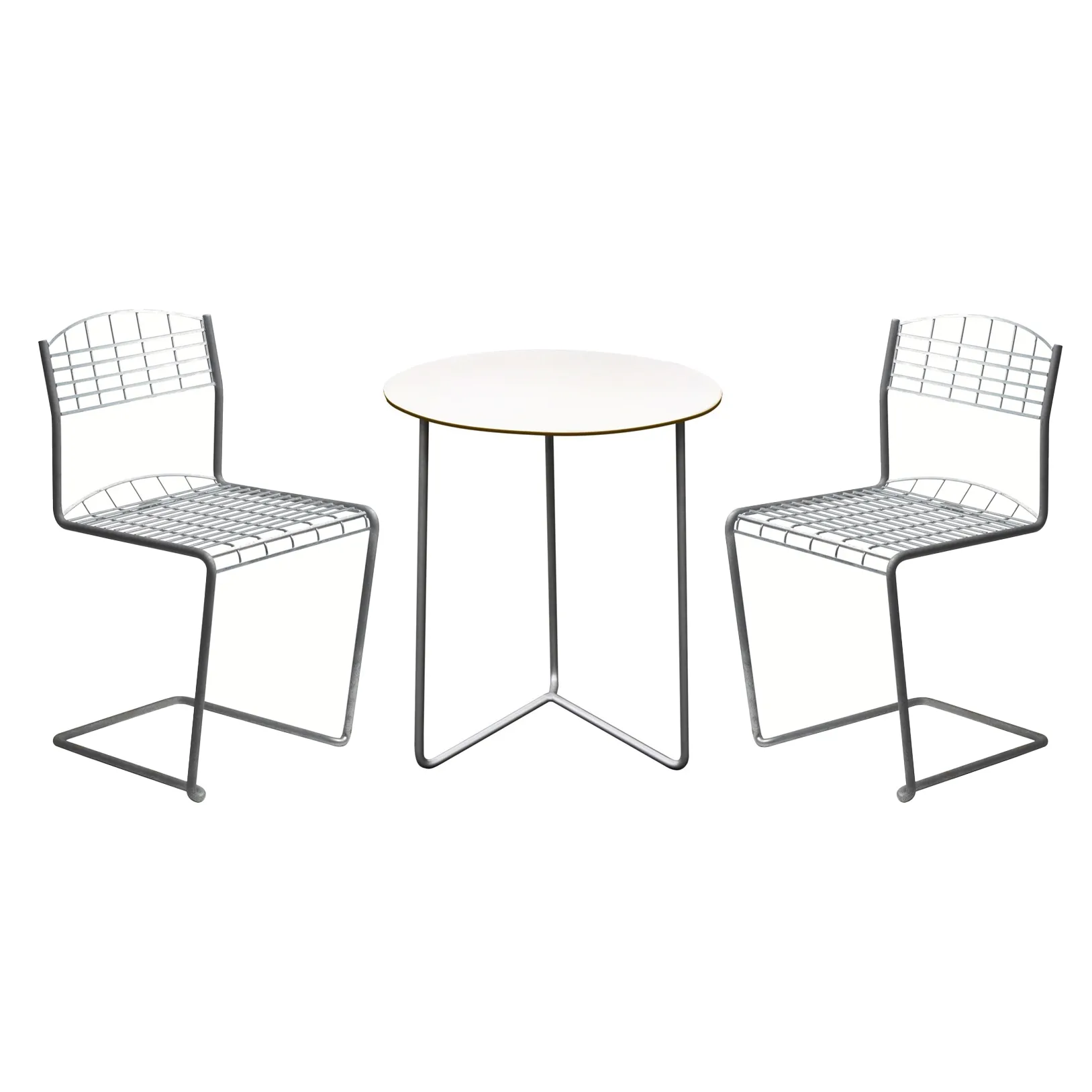High Tech dining set - Ø60 cm,  Grythyttan Stålmöbler